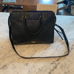 Rebecca Minkoff Women's Bree Large Top Zip Satchel Black